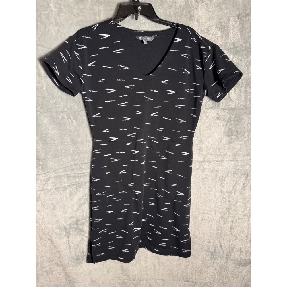 Title‎ Nine Dress Sandpiper deep pockets dress Womens Small Black Short Sleeve